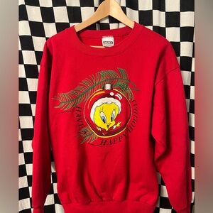 Vintage Christmas Tweety Bird Sweatshirt